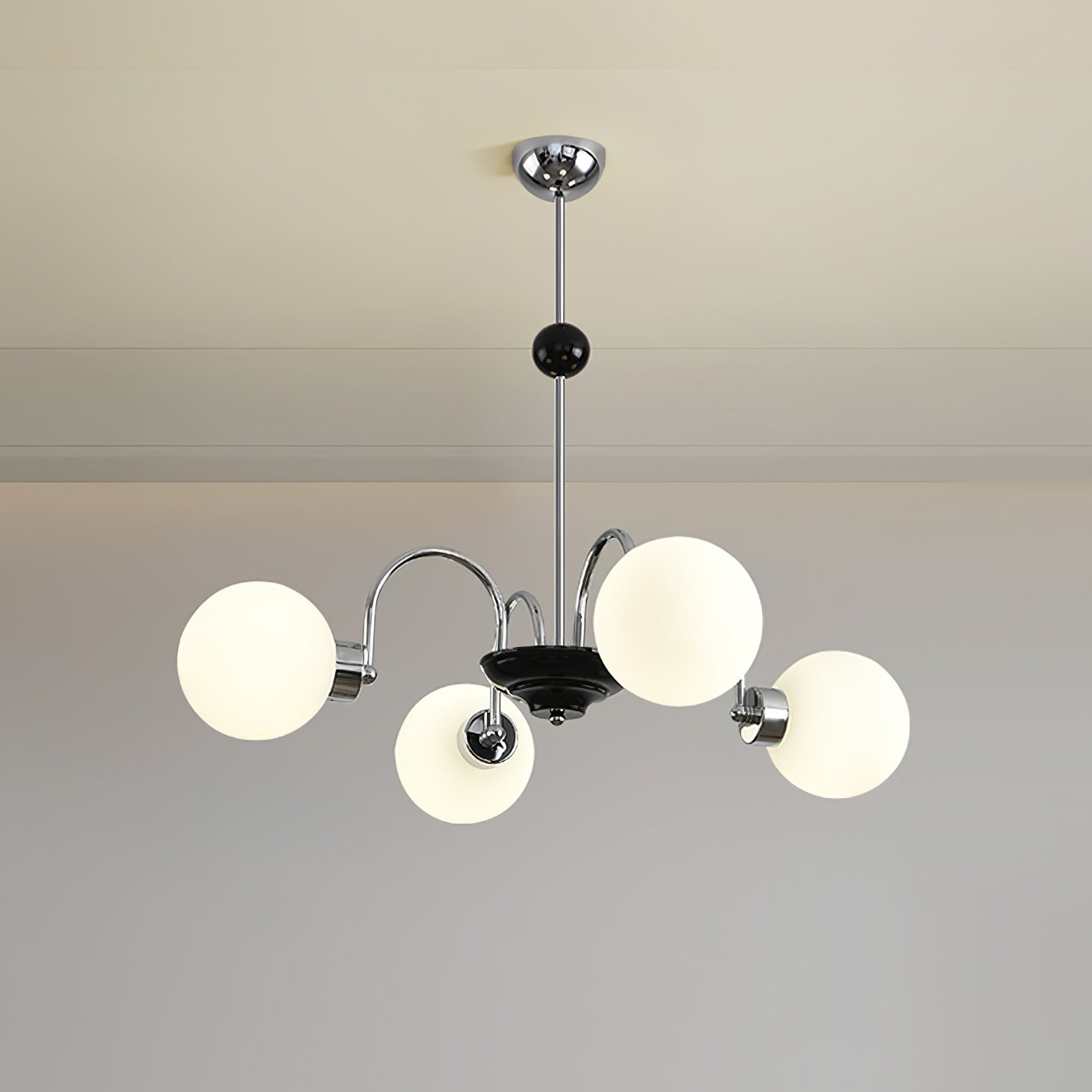 Halion Chandelier Rod Frame and White-Neutral Decor