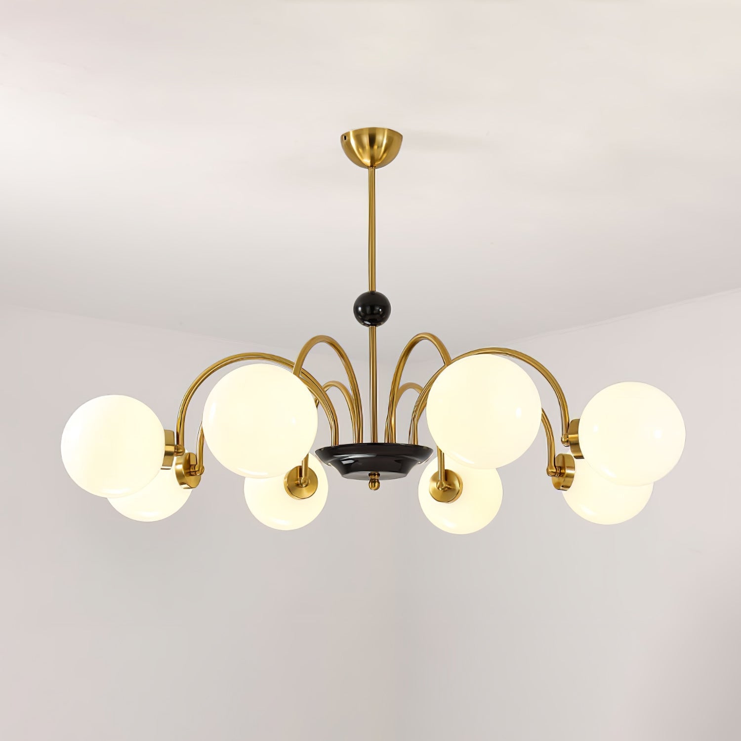 Halion Chandelier Rod Frame and White-Neutral Decor