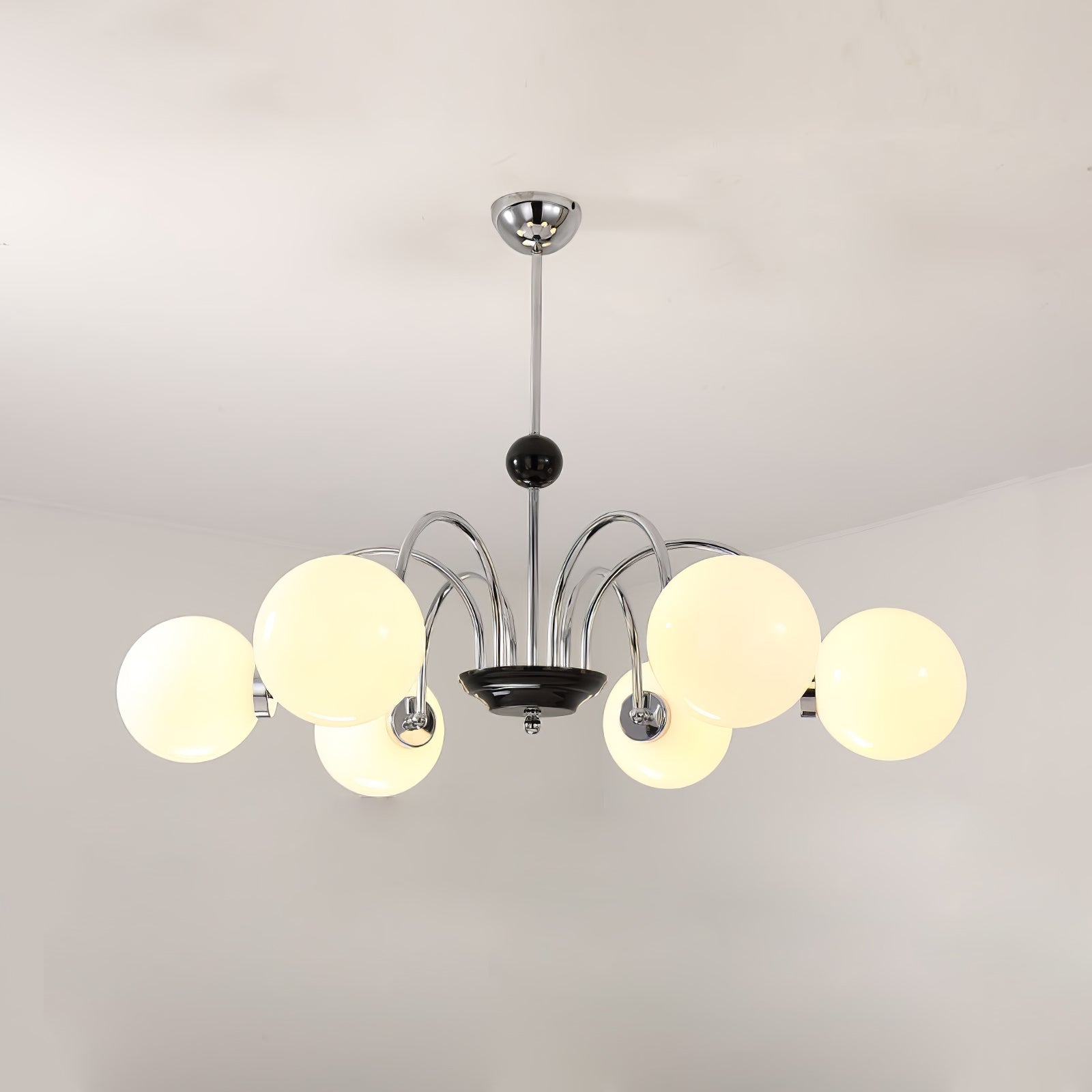 Halion Chandelier Rod Frame and White-Neutral Decor