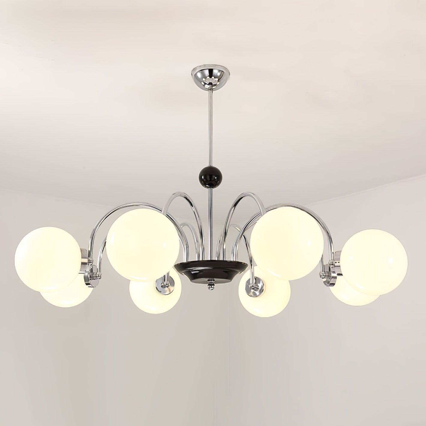 Halion Chandelier Rod Frame and White-Neutral Decor