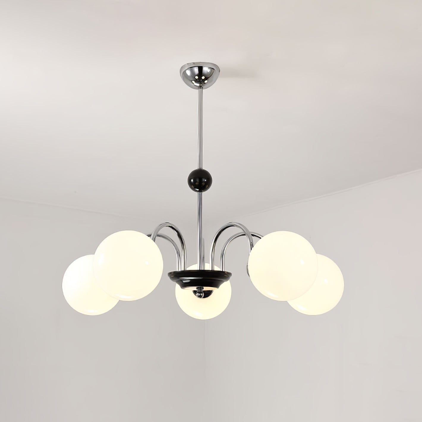 Halion Chandelier Rod Frame and White-Neutral Decor