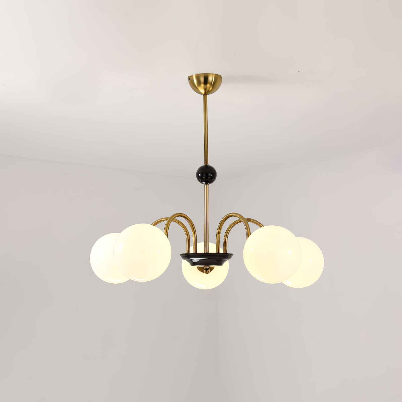 Halion Chandelier Rod Frame and White-Neutral Decor