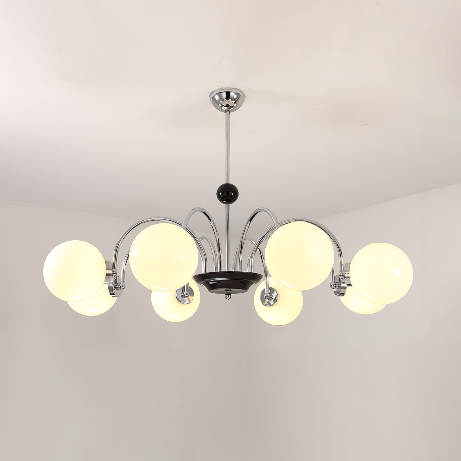 Halion Chandelier Rod Frame and White-Neutral Decor