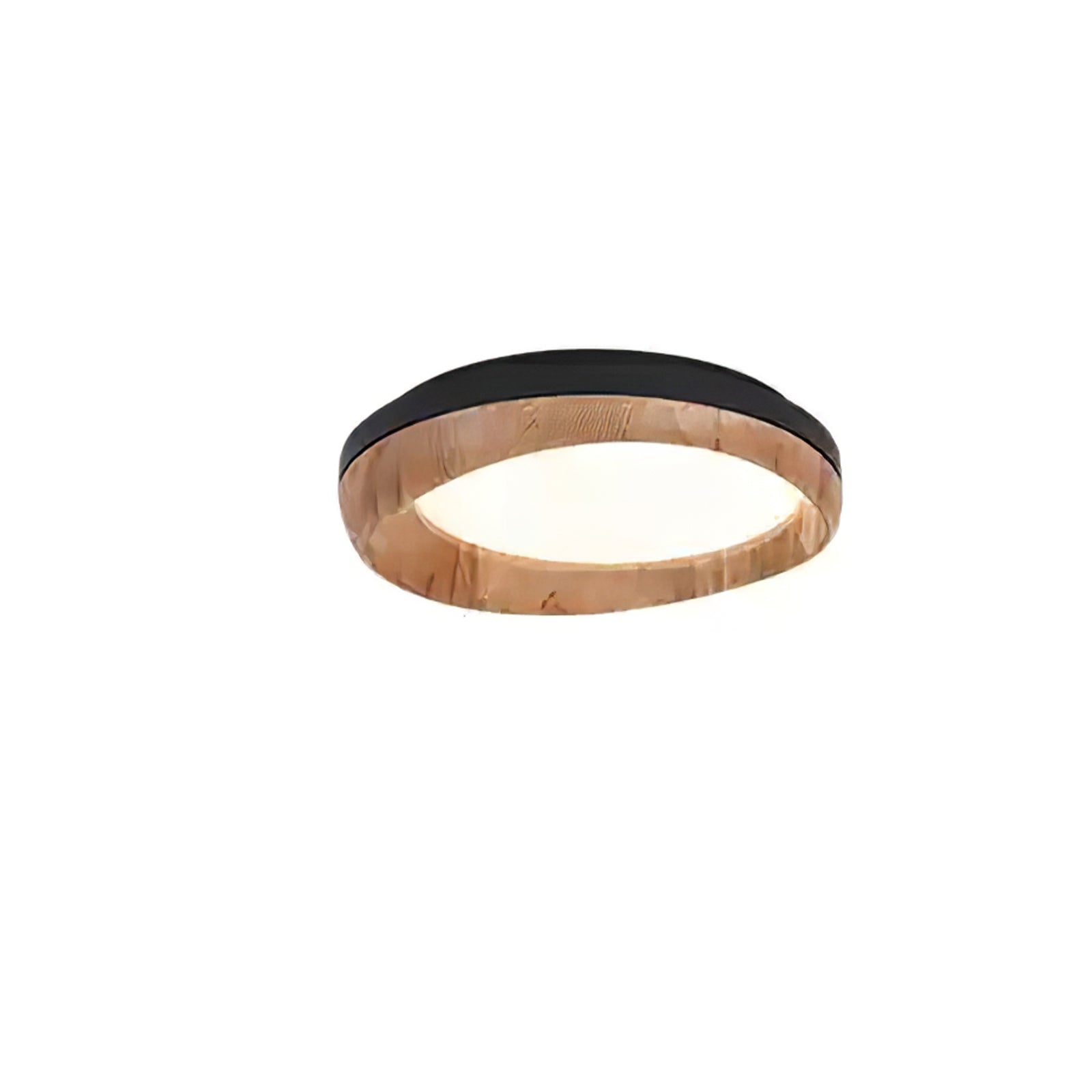 Eurtheara Organic Wood Glass Ceiling Light-Neutral Decor