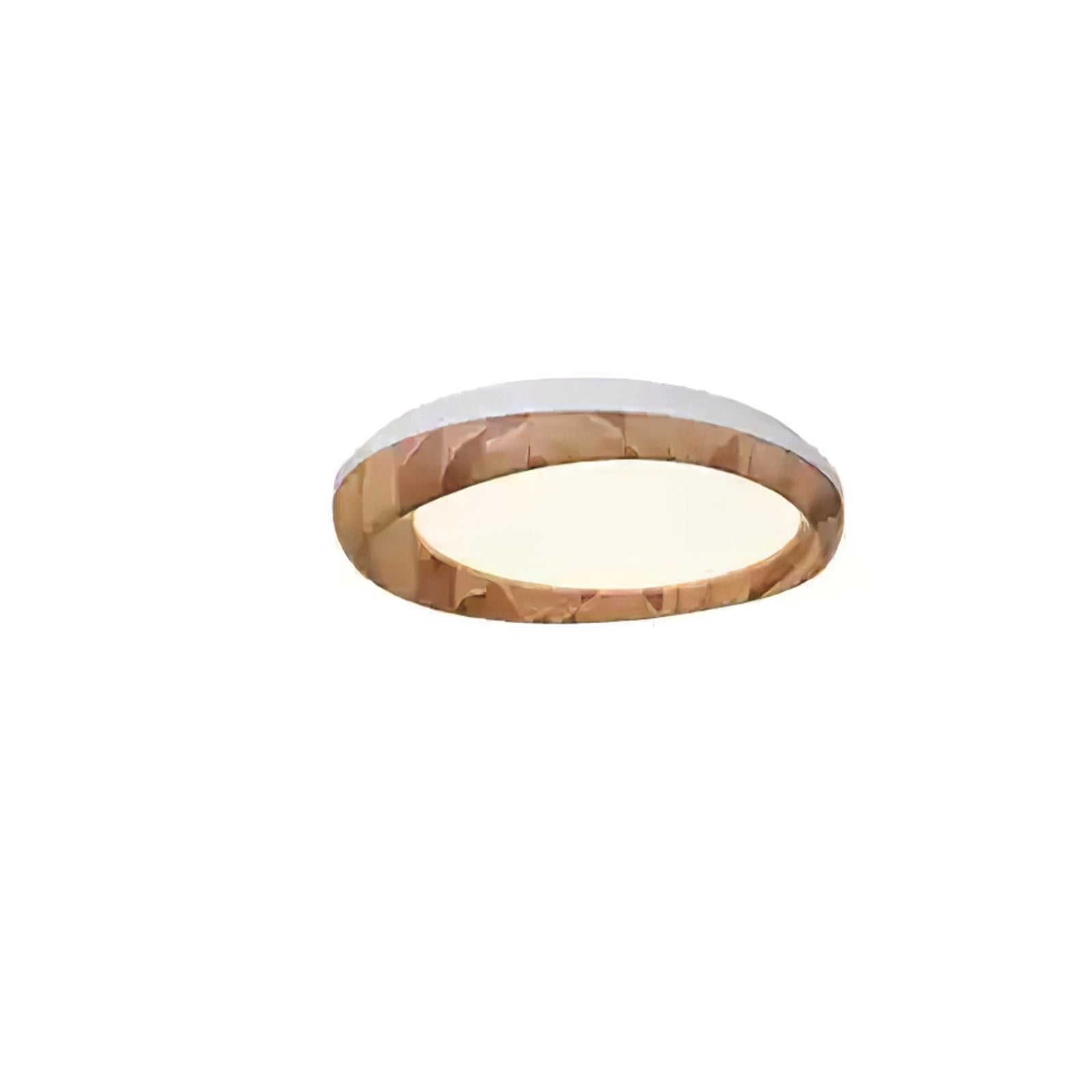 Eurtheara Organic Wood Glass Ceiling Light-Neutral Decor