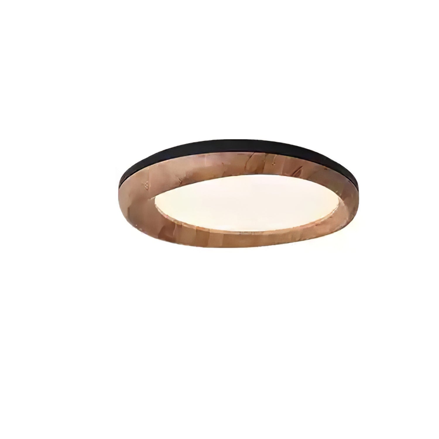 Eurtheara Organic Wood Glass Ceiling Light-Neutral Decor