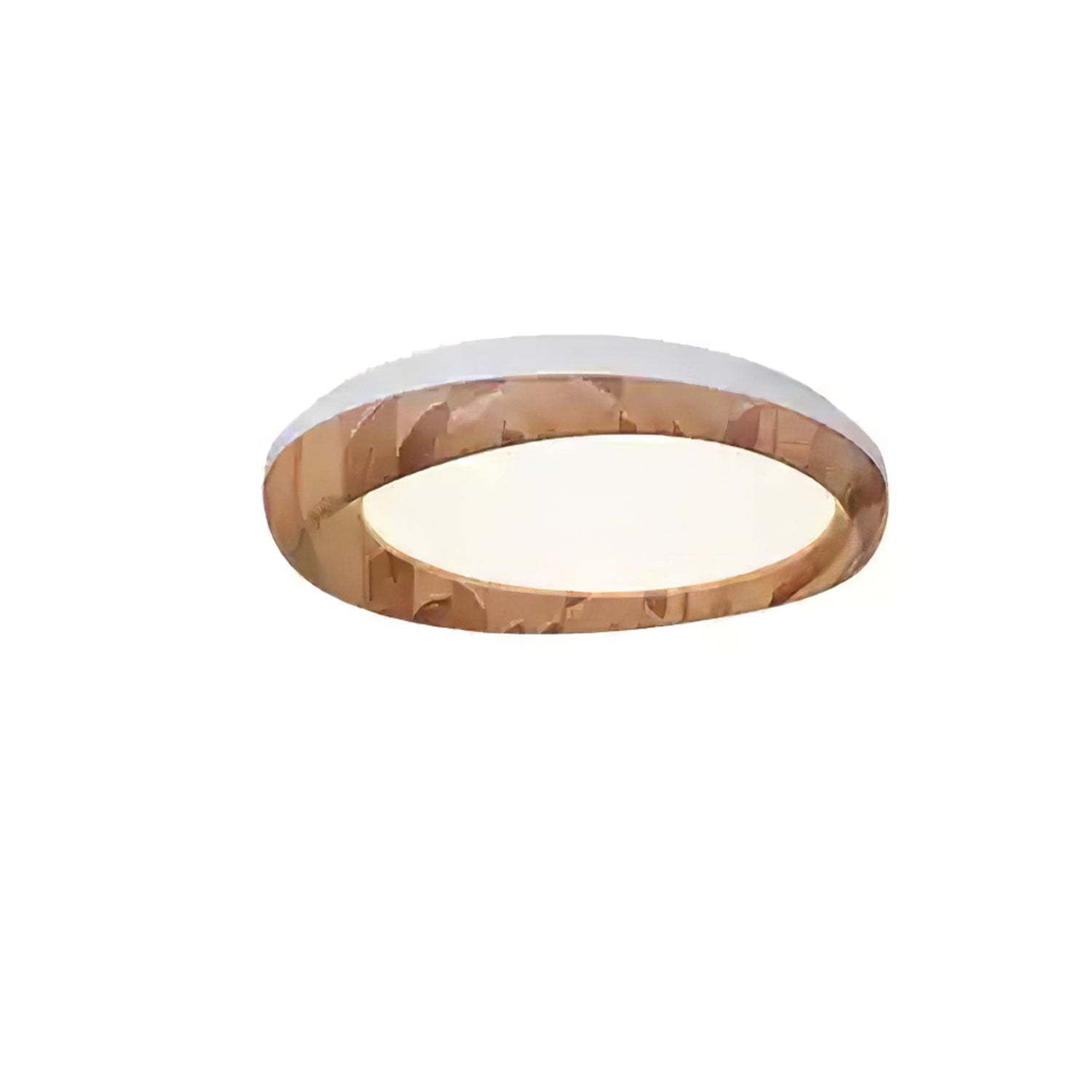 Eurtheara Organic Wood Glass Ceiling Light-Neutral Decor