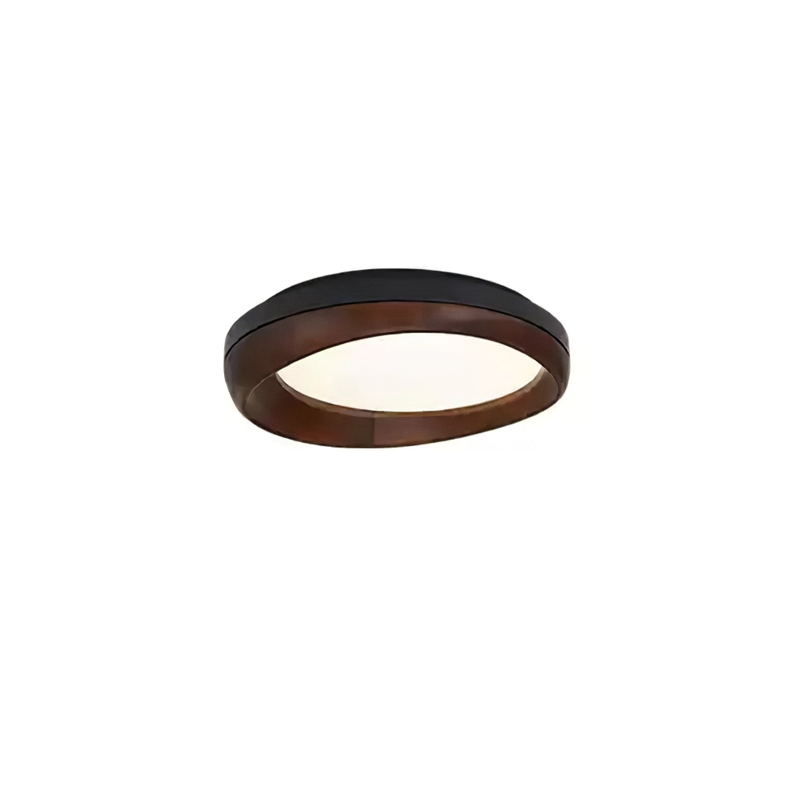 Eurtheara Organic Wood Glass Ceiling Light-Neutral Decor