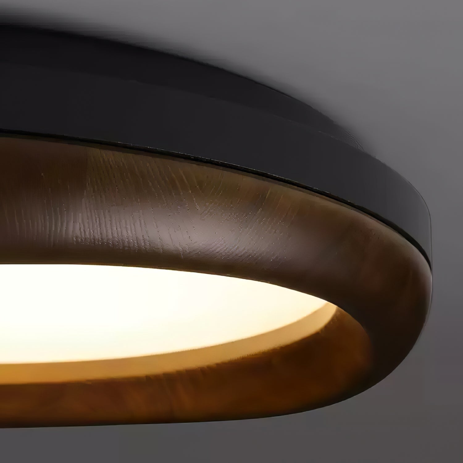 Eurtheara Organic Wood Glass Ceiling Light-Neutral Decor