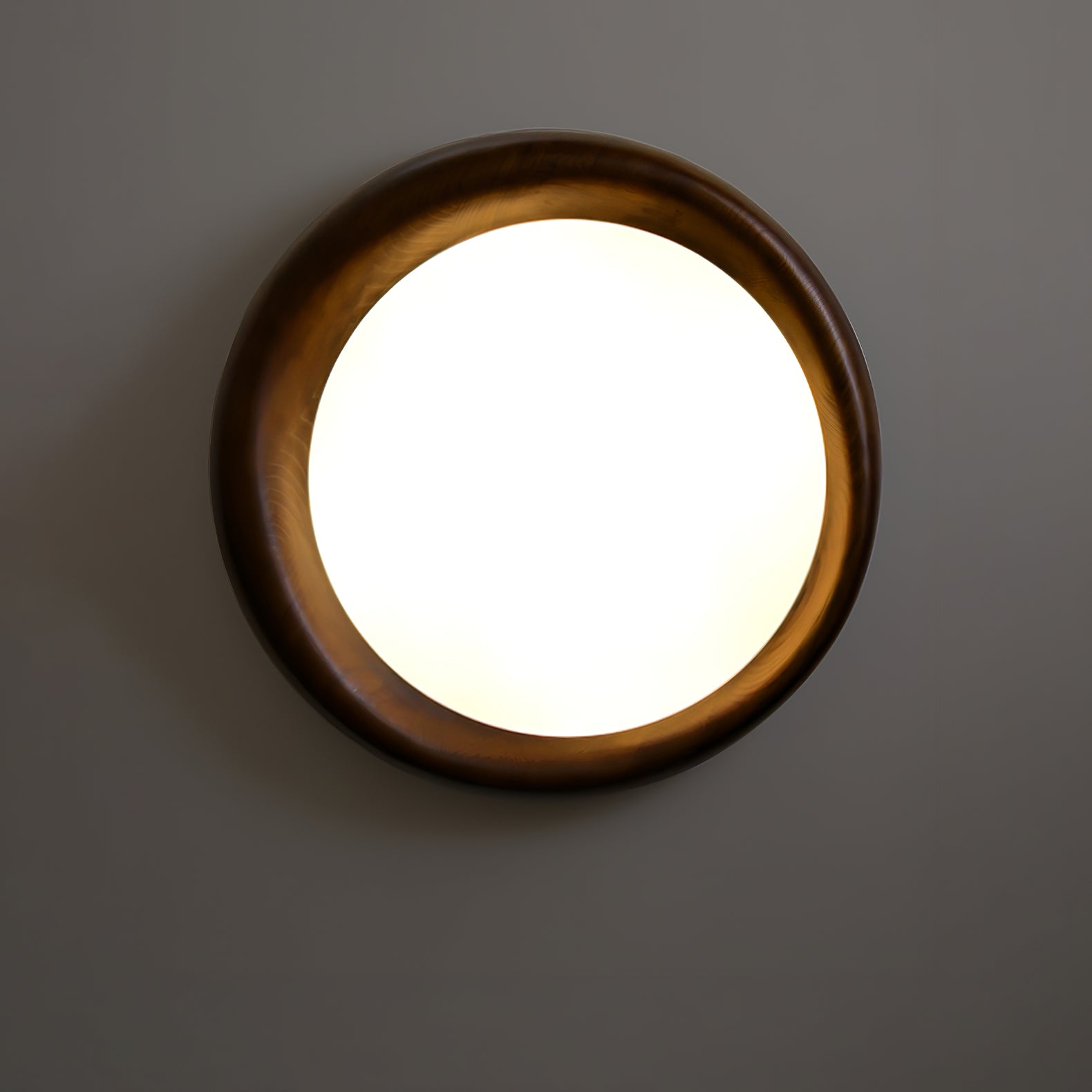 Eurtheara Organic Wood Glass Ceiling Light-Neutral Decor