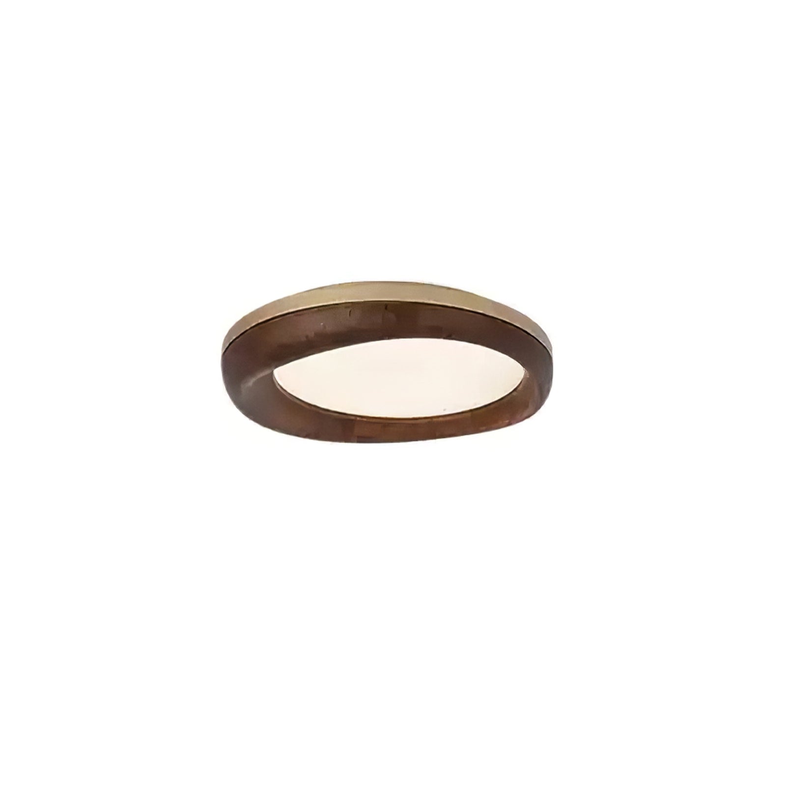 Eurtheara Organic Wood Glass Ceiling Light-Neutral Decor