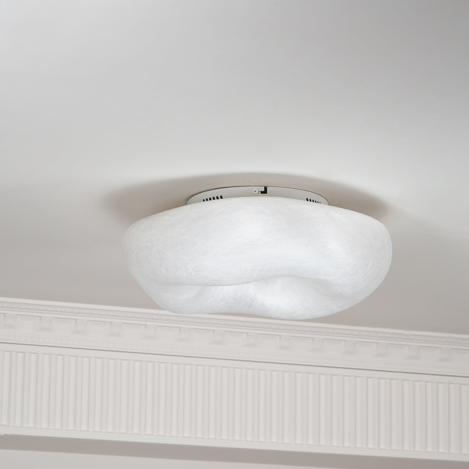 Solara Ceiling Lamp Cloud Shape Silk Elegant-Neutral Decor