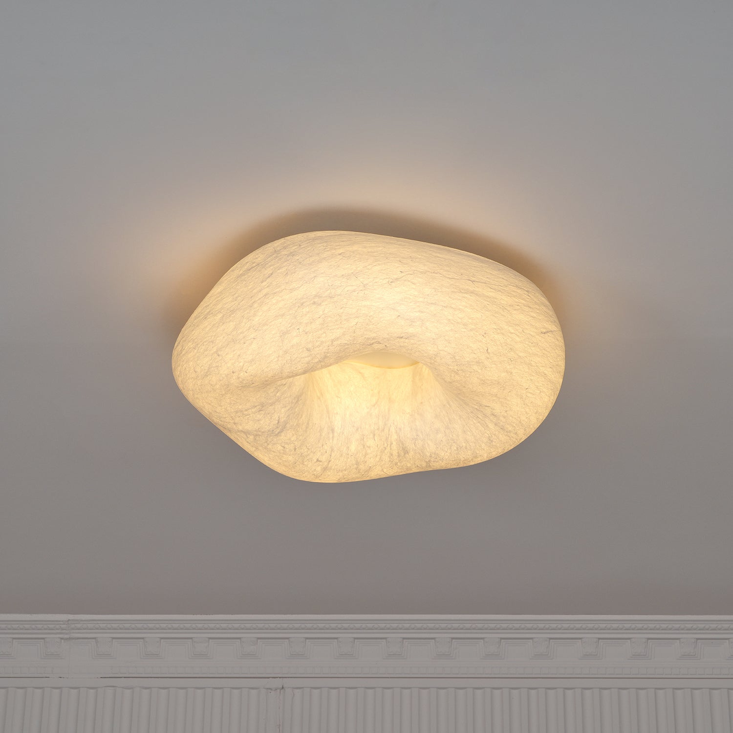 Solara Ceiling Lamp Cloud Shape Silk Elegant-Neutral Decor