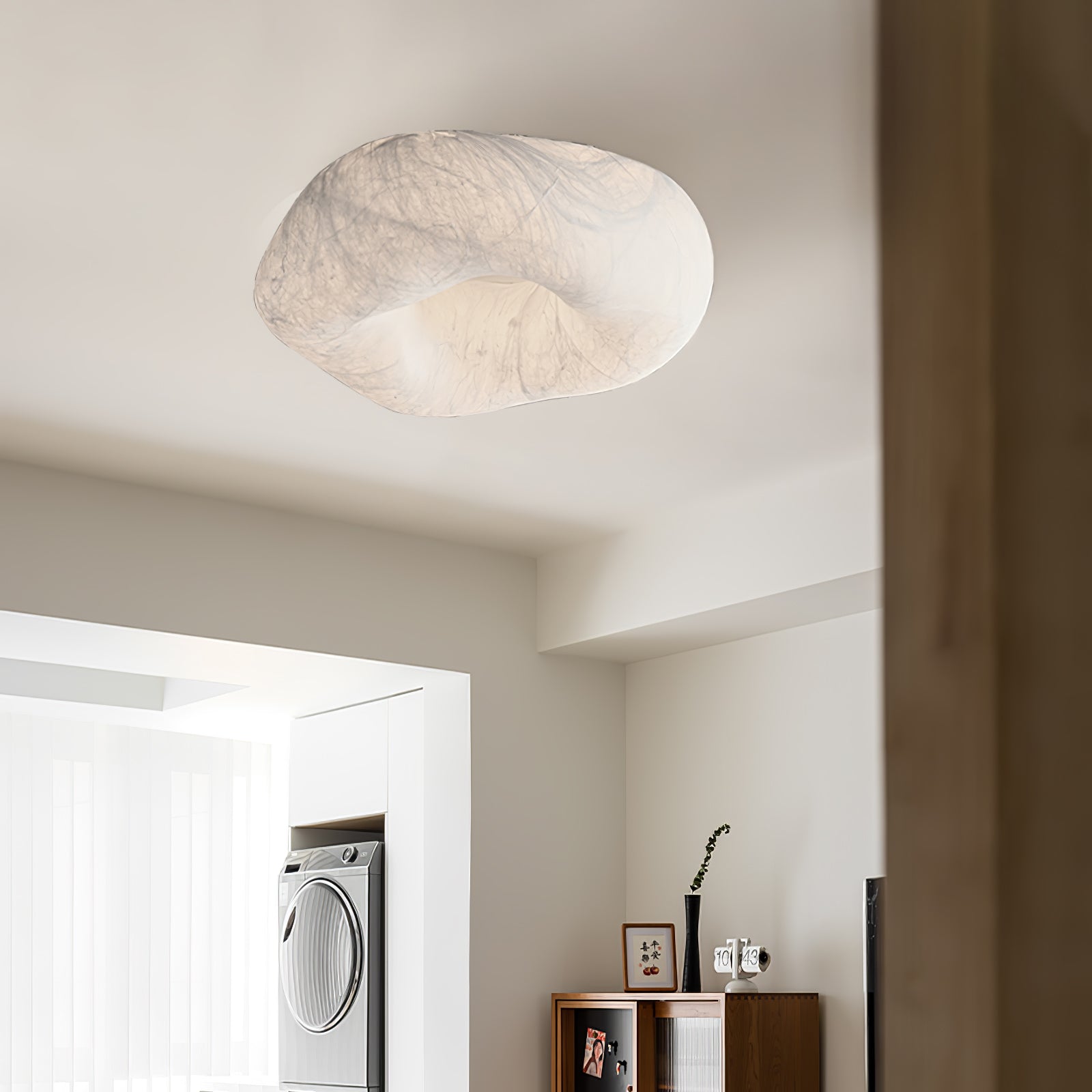 Solara Ceiling Lamp Cloud Shape Silk Elegant-Neutral Decor
