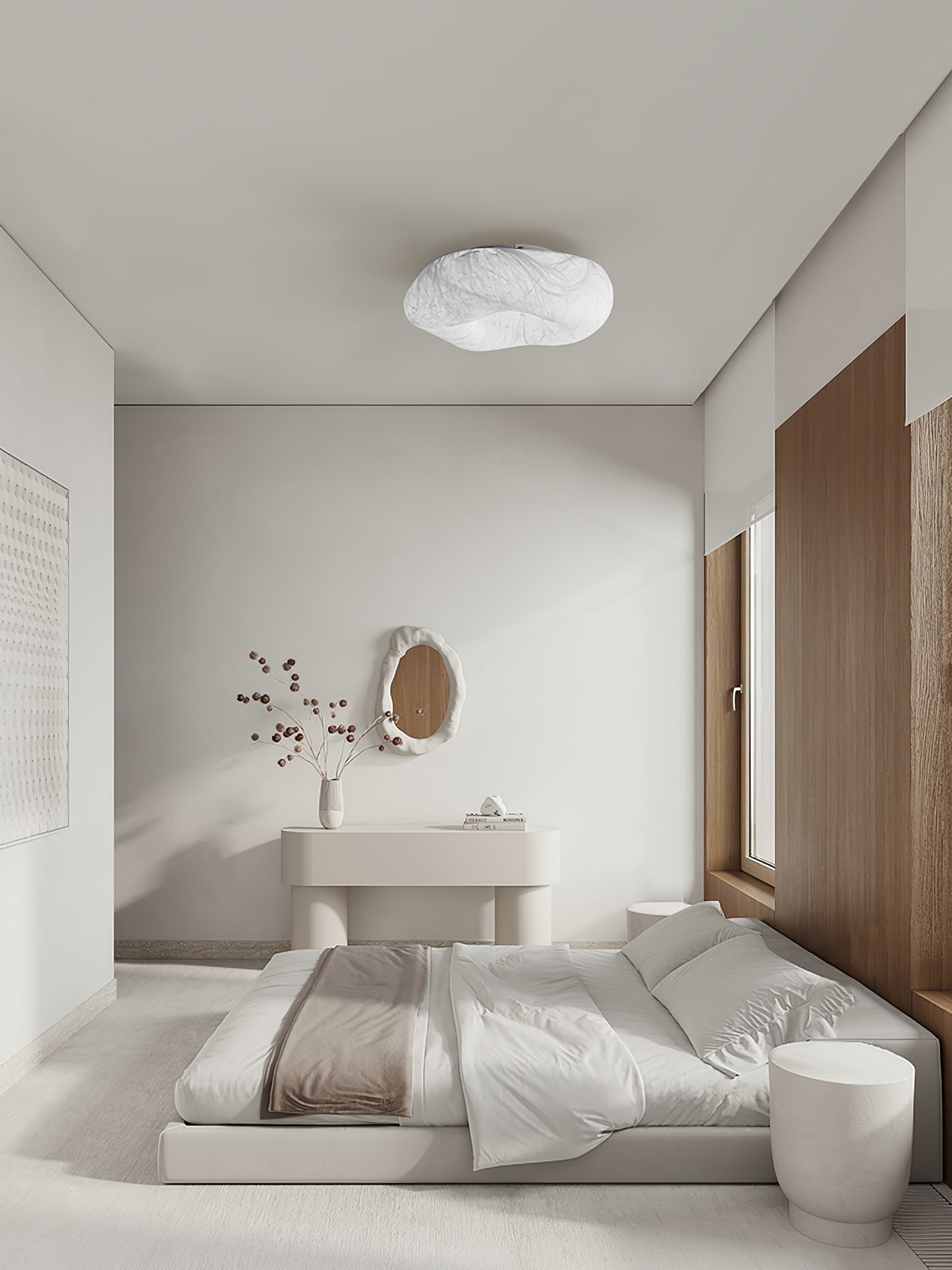Solara Ceiling Lamp Cloud Shape Silk Elegant-Neutral Decor