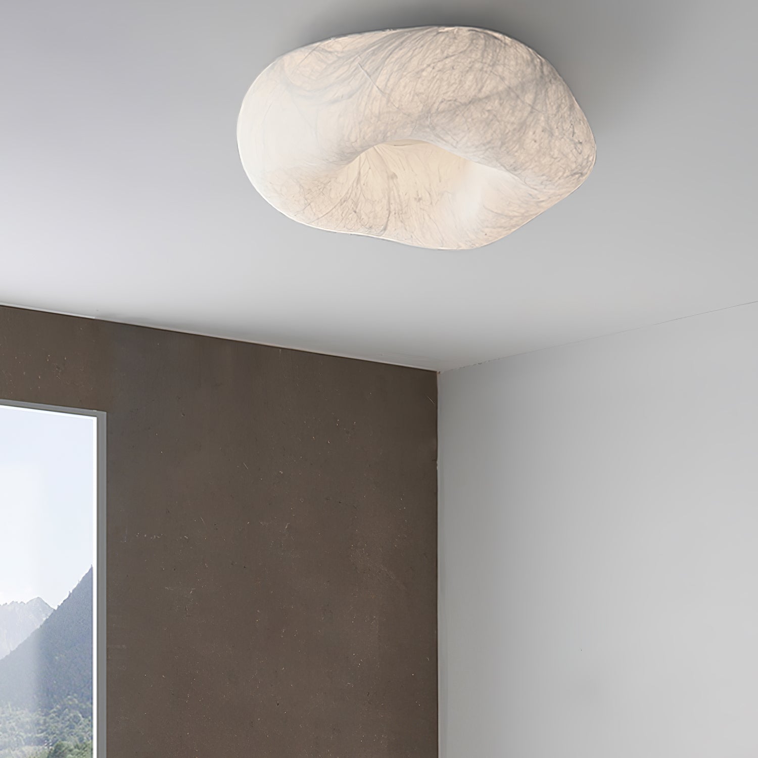 Solara Ceiling Lamp Cloud Shape Silk Elegant-Neutral Decor