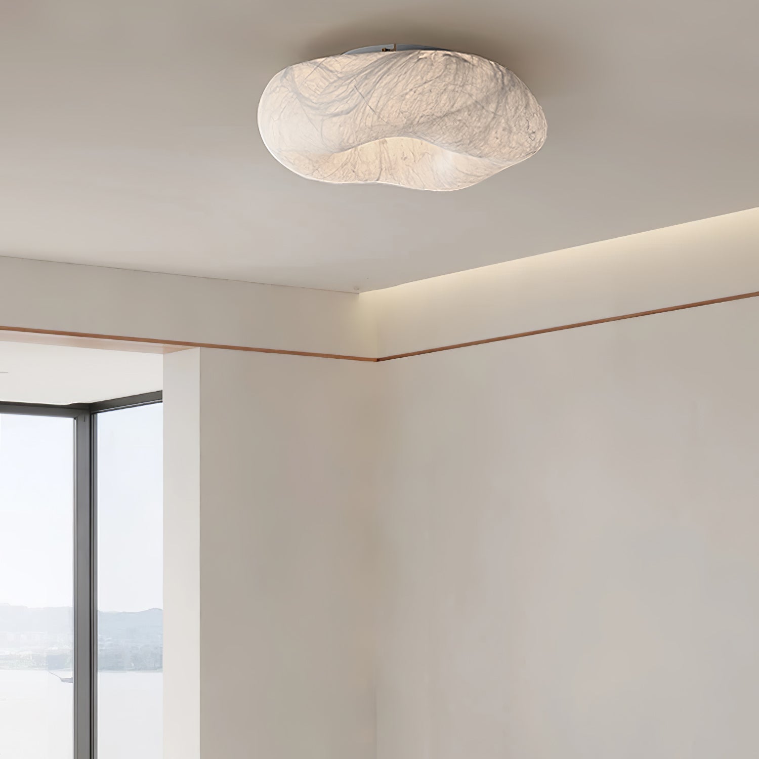 Solara Ceiling Lamp Cloud Shape Silk Elegant-Neutral Decor