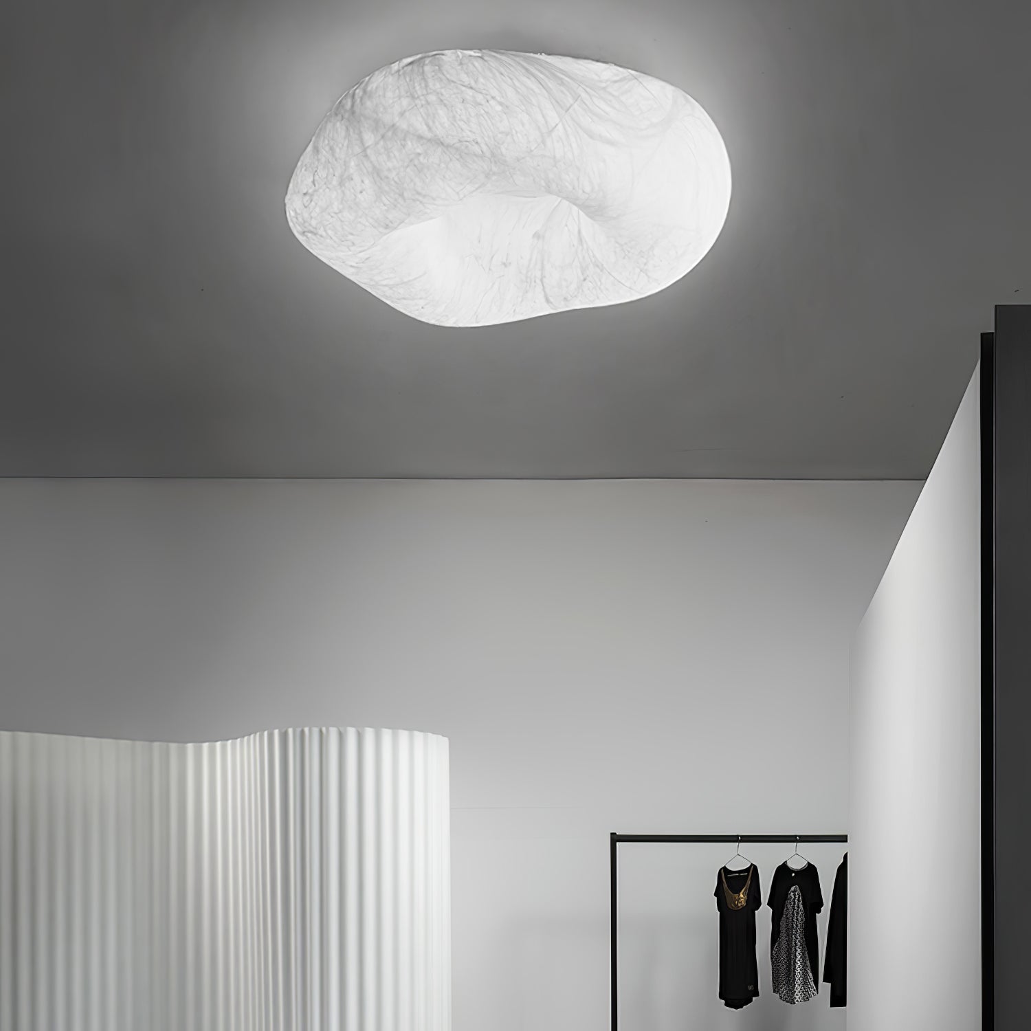 Solara Ceiling Lamp Cloud Shape Silk Elegant-Neutral Decor