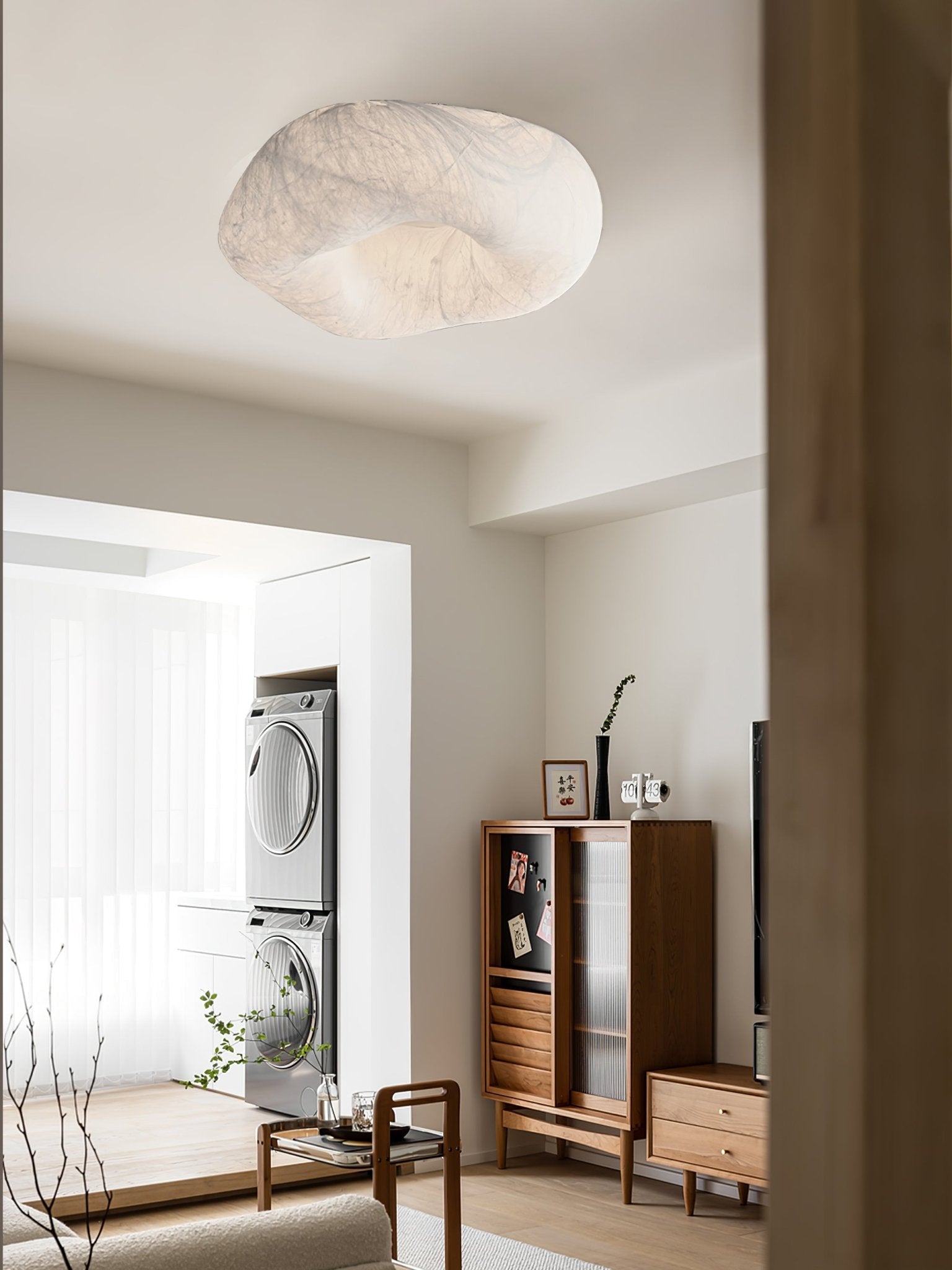 Solara Ceiling Lamp Cloud Shape Silk Elegant-Neutral Decor