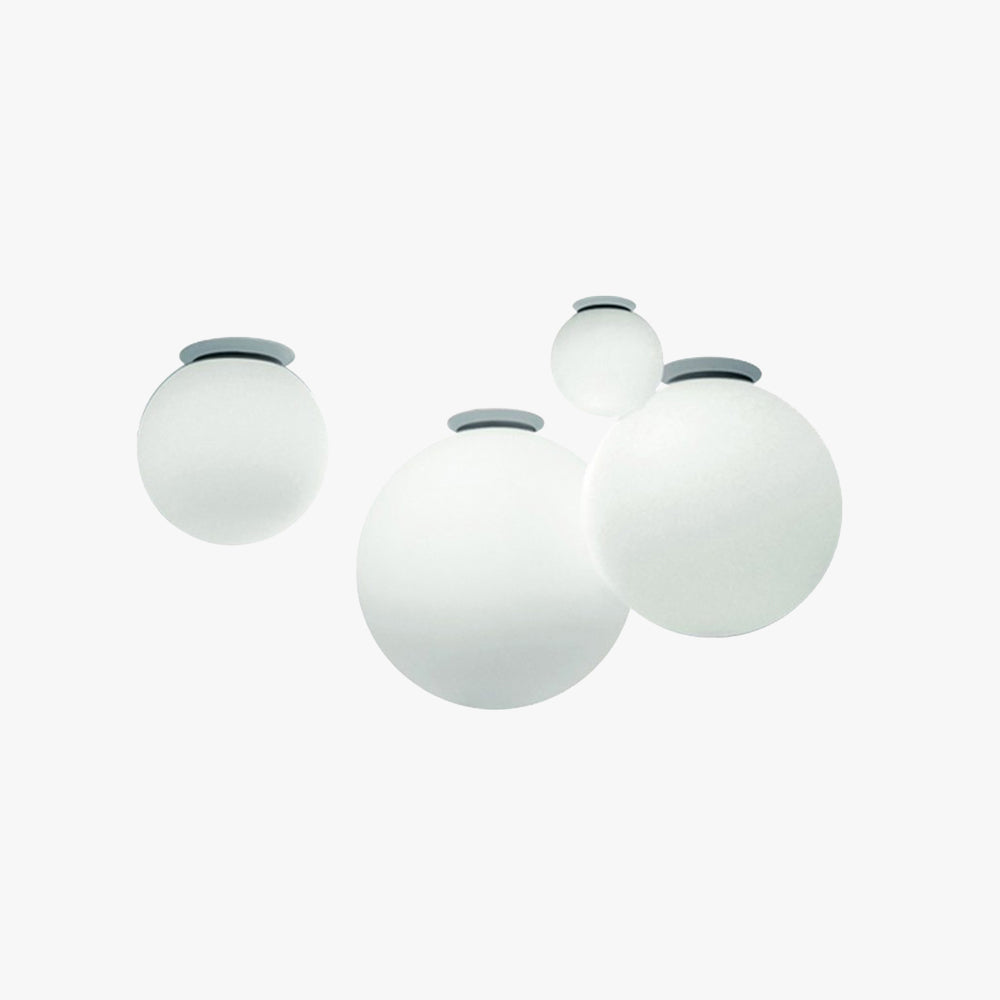 Valentina Modern Bubble Sphere Flush Mount Ceiling Light Glass Bedroom - Neutral Decor