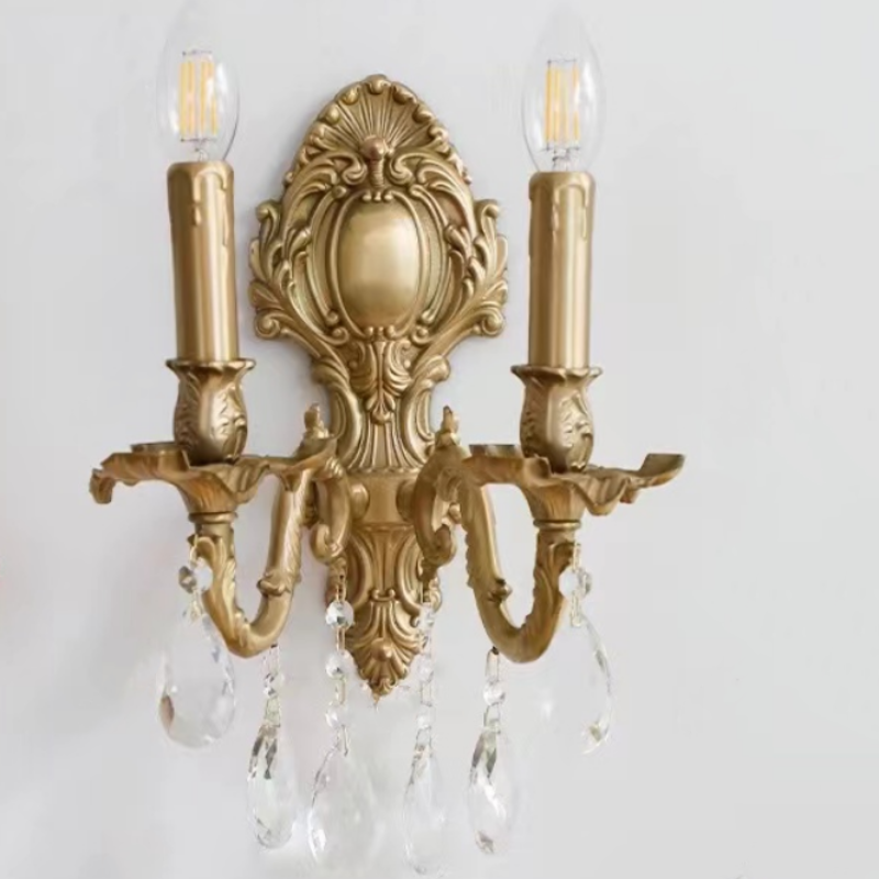 Silva Vintage Luxury LED Indoor Wall Light Metal Crystal Living Room Hallway - Neutral Decor