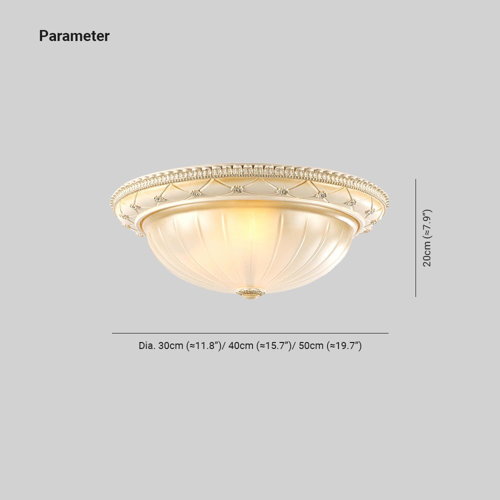 Silva Minimalist Flush Mount Ceiling Light Resin Living Room - Neutral Decor