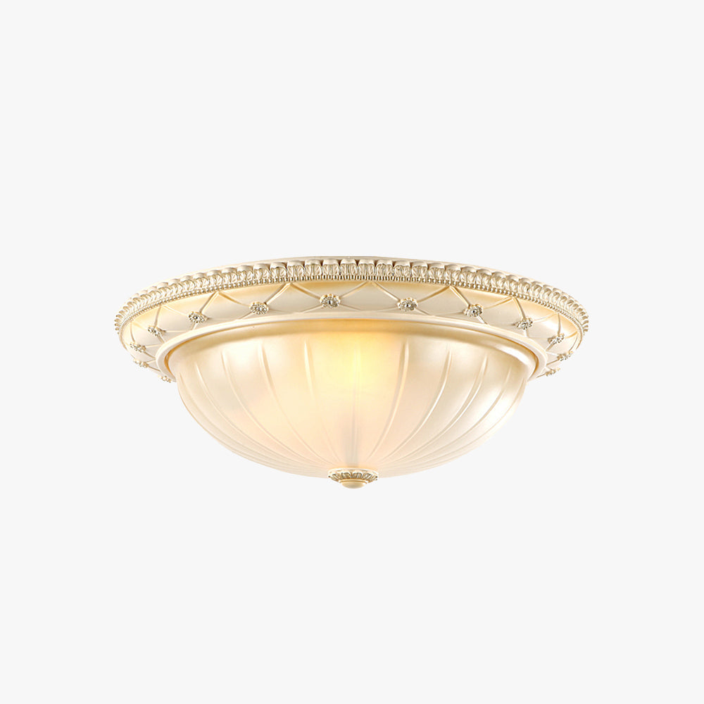 Silva Minimalist Flush Mount Ceiling Light Resin Living Room - Neutral Decor