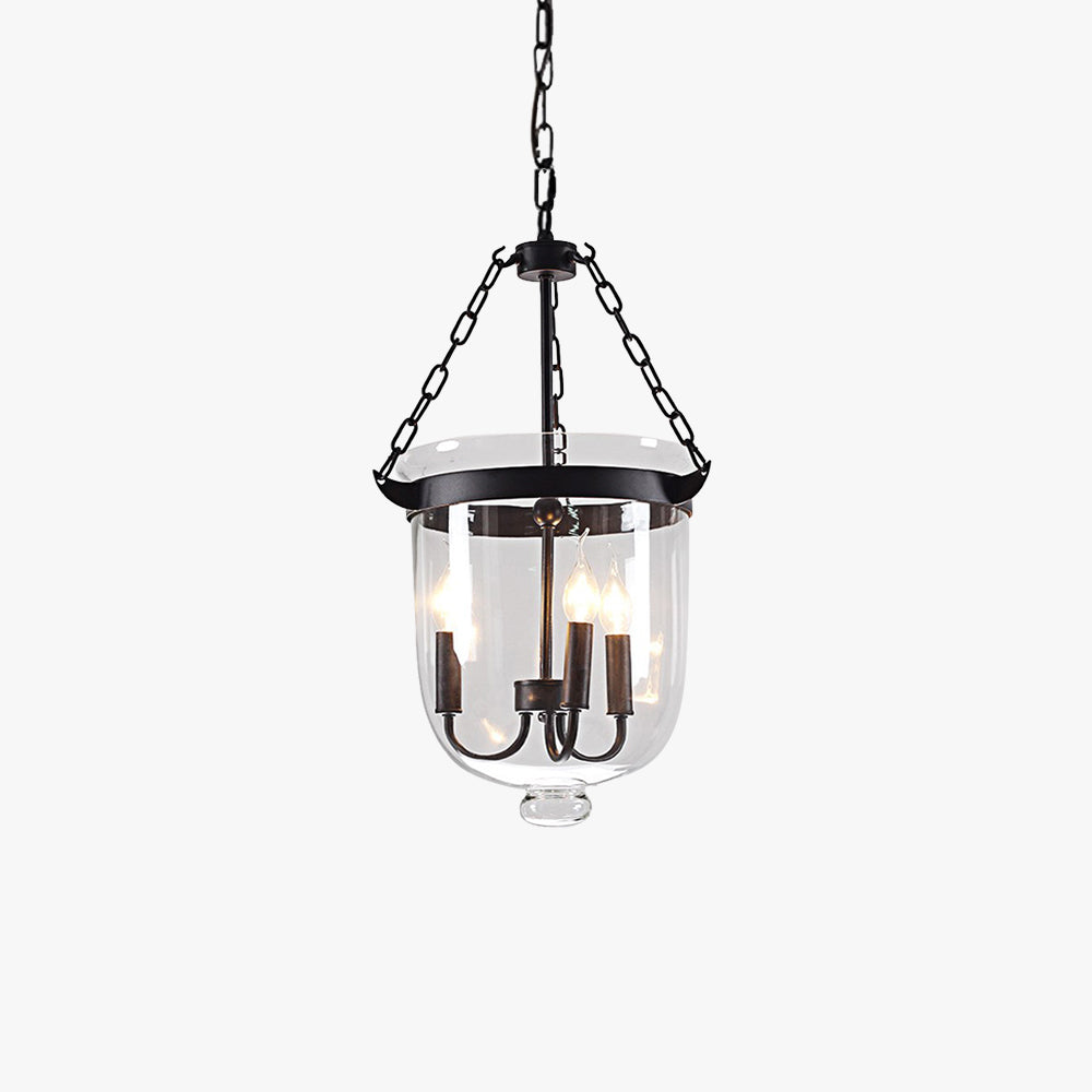 Silva Pendant Light Glass Black Industrial LED Living Room - Neutral Decor