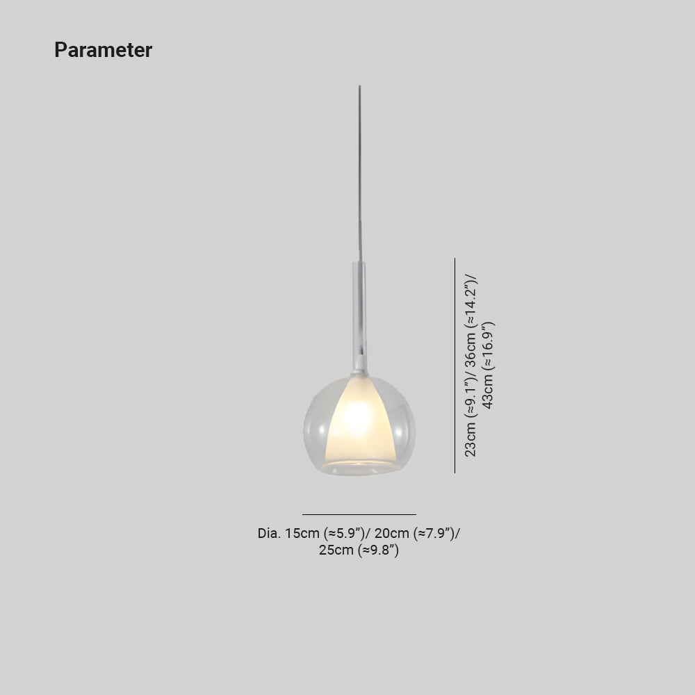 Valentina Pendant Light Glass Modern Sphere LED Dining Room - Neutral Decor