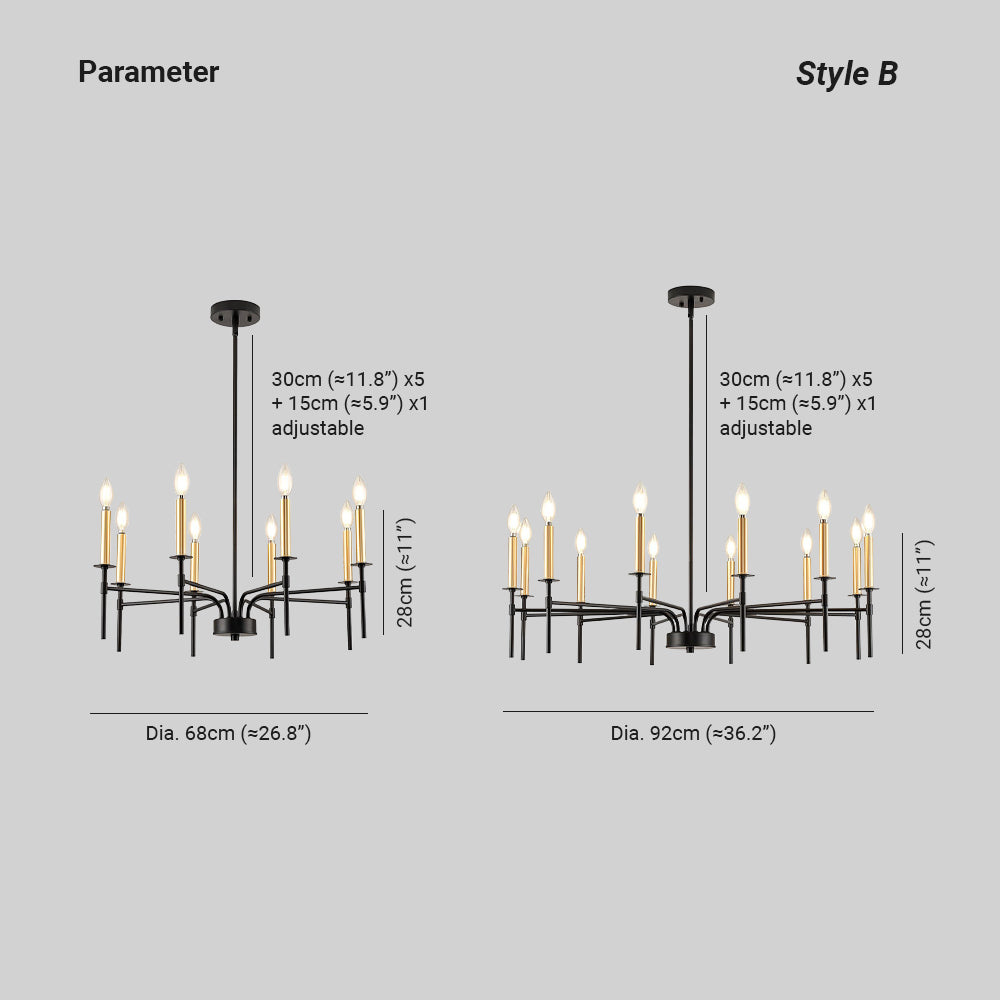 Silva Pendant Light Chandeliers Retro Industrial Living Room - Neutral Decor