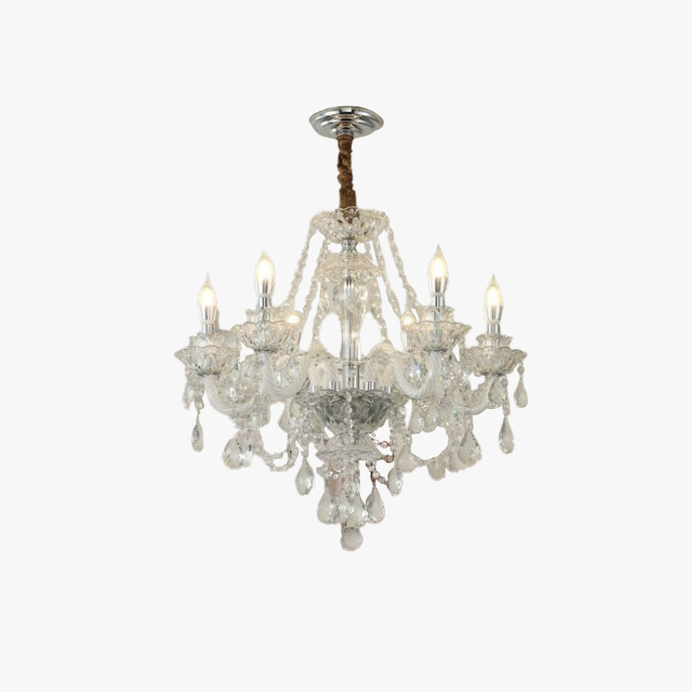 Silva Chandelier French Crystal Living Room Dining Room - Neutral Decor