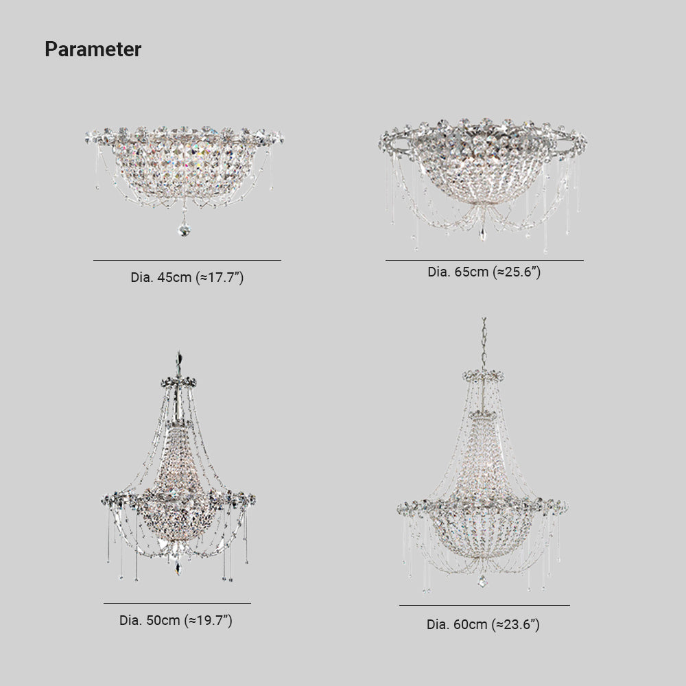Kristy Chandelier Italian Crystal - Neutral Decor
