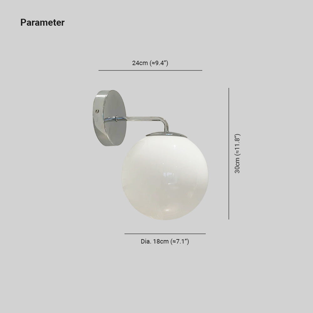 Valentina Glass Indoor Wall Lamp French Bathroom Bedroom - Neutral Decor