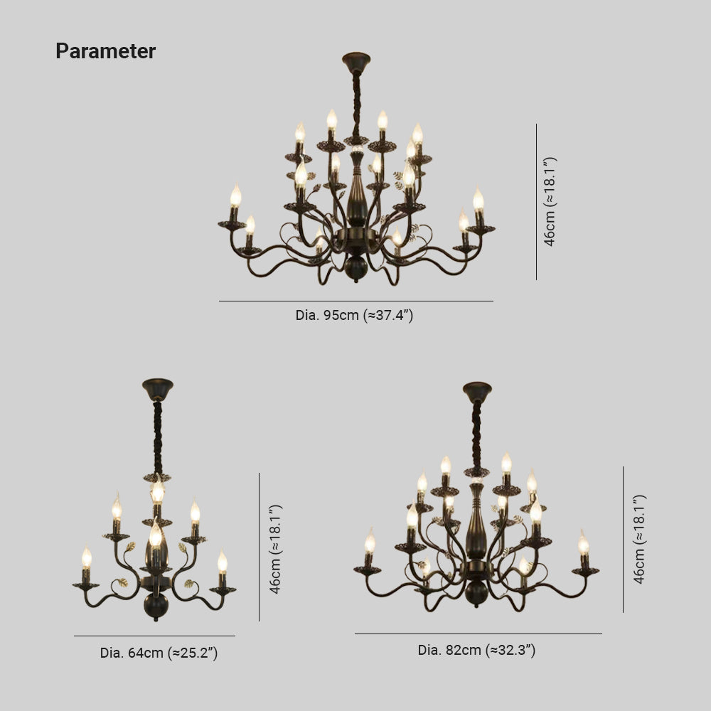 Silva Chandelier  Rustic Glass Living Room Bedroom