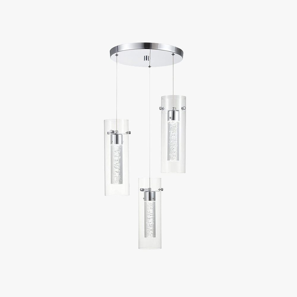 Arisha Glass Pendant Light Cluster Brass Modern Dimmable - Neutral Decor