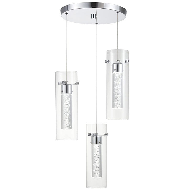 Arisha Glass Pendant Light Cluster Brass Modern Dimmable - Neutral Decor
