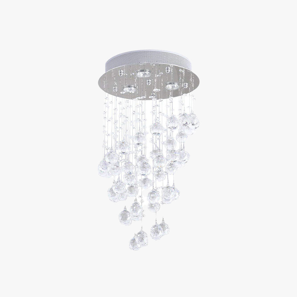 Alana Long Flush Mount Ceiling Light Metal Glass Living Room - Neutral Decor