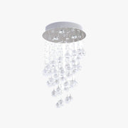 Alana Long Flush Mount Ceiling Light Metal Glass Living Room - Neutral Decor