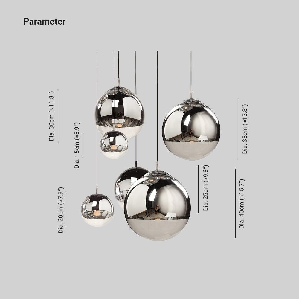Valentina Industrial Round Metal Glass Pendant Light Living Room - Neutral Decor