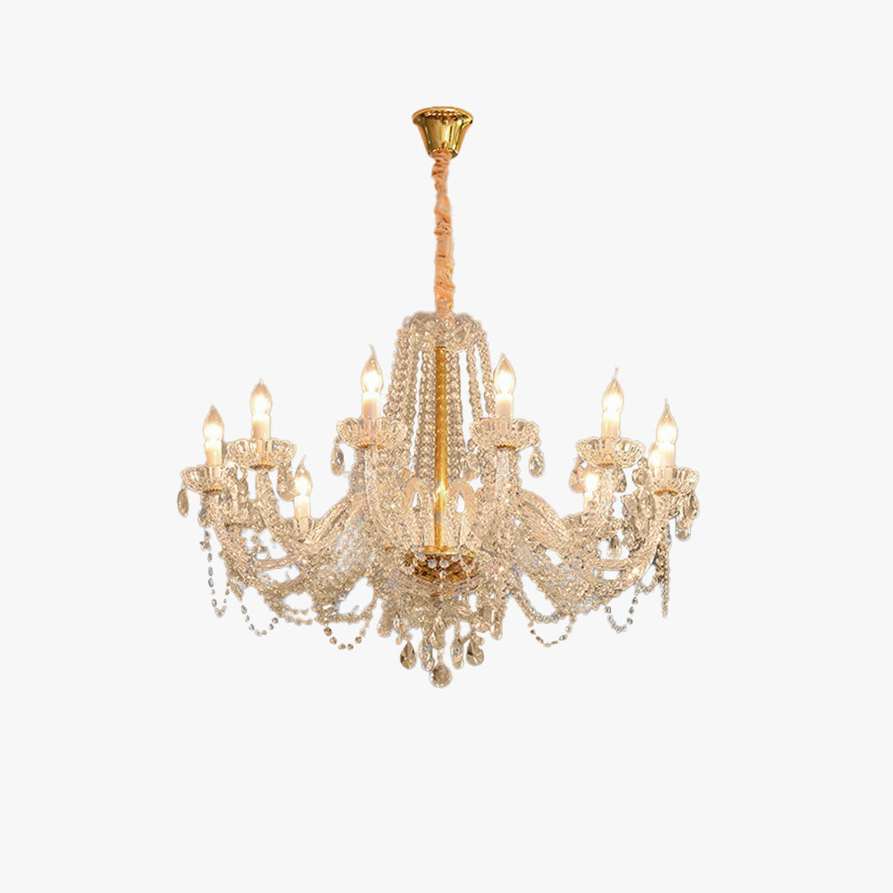 Kristy LED Chandelier Crystal Metal Glass Living Room Bedroom - Neutral Decor