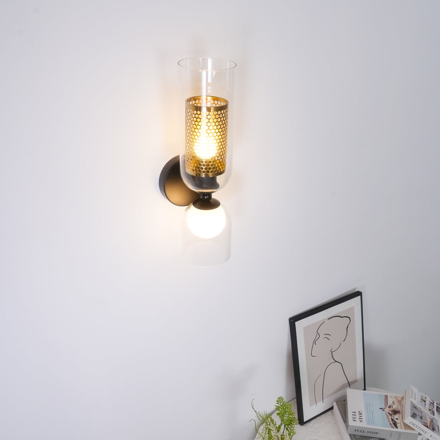 Alvynan Premium Nordic Art Glass Wall Lamp-Neutral Decor