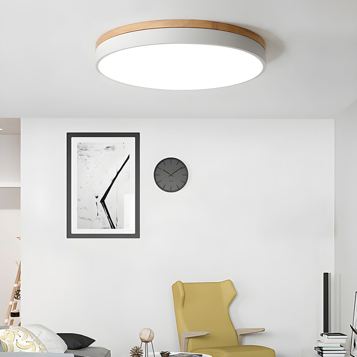 Mireth Ceiling Light Circular Wood Grey Modern Minimalist-Neutral Decor