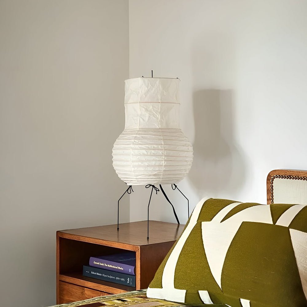 Brandy Vintage Paper Table Lamp-Neutral Decor