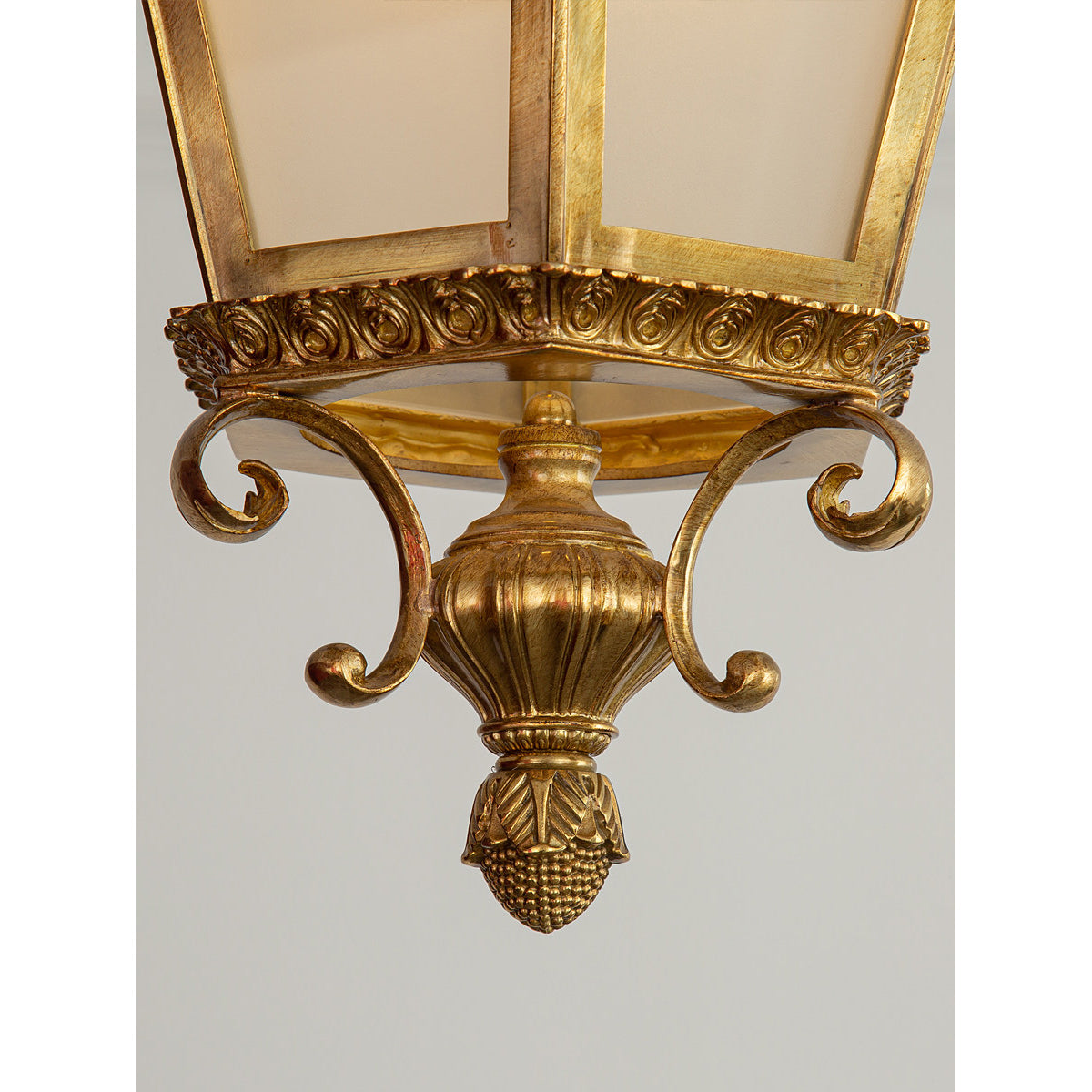 The Zaragoza Lantern Pendant Lamp unlit, displaying its sculptural form.