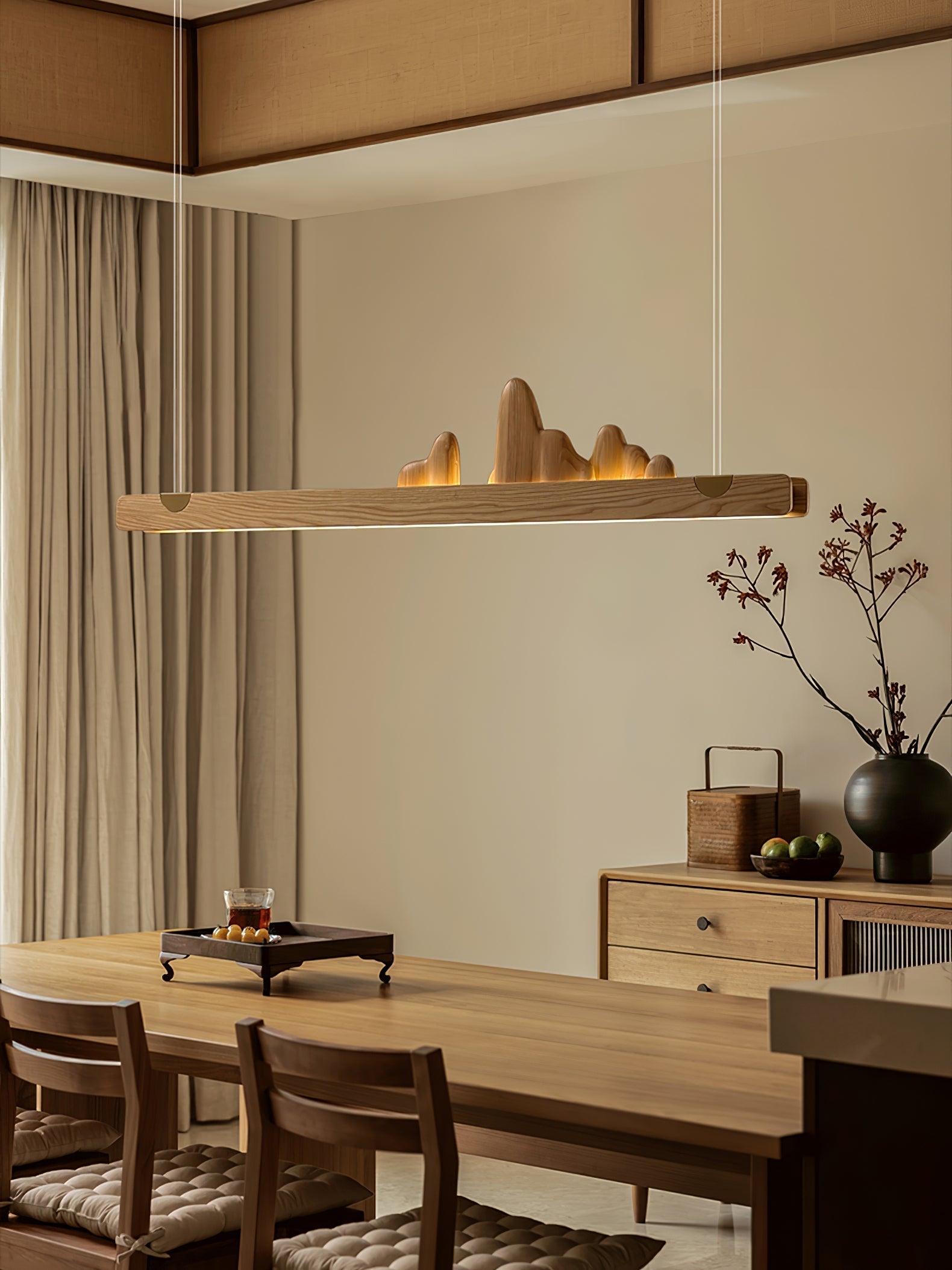 Daniel Modern Wood Pendant Light-Neutral Decor