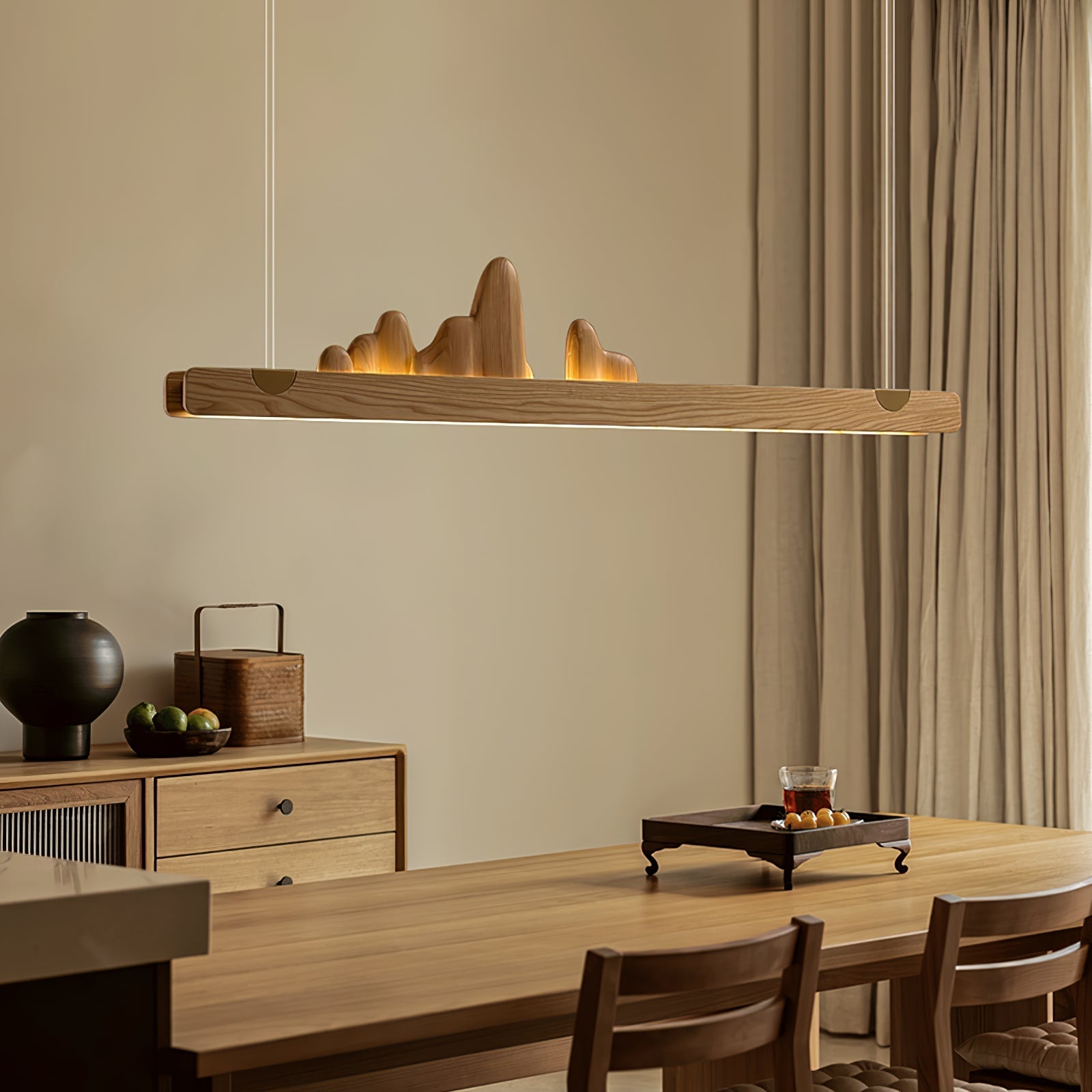 Daniel Modern Wood Pendant Light-Neutral Decor