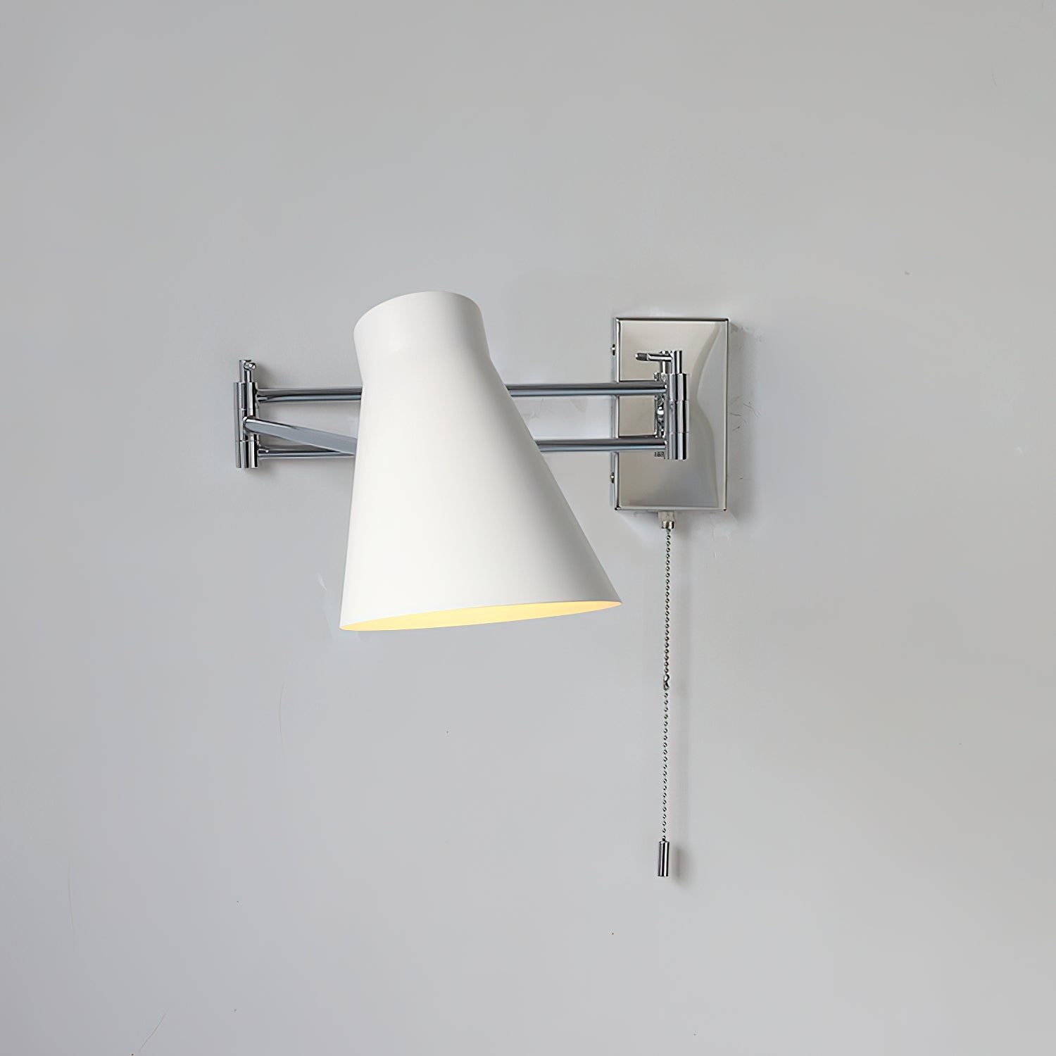 Wall Lamp Swing Arm Chrome Adjustable Industrial