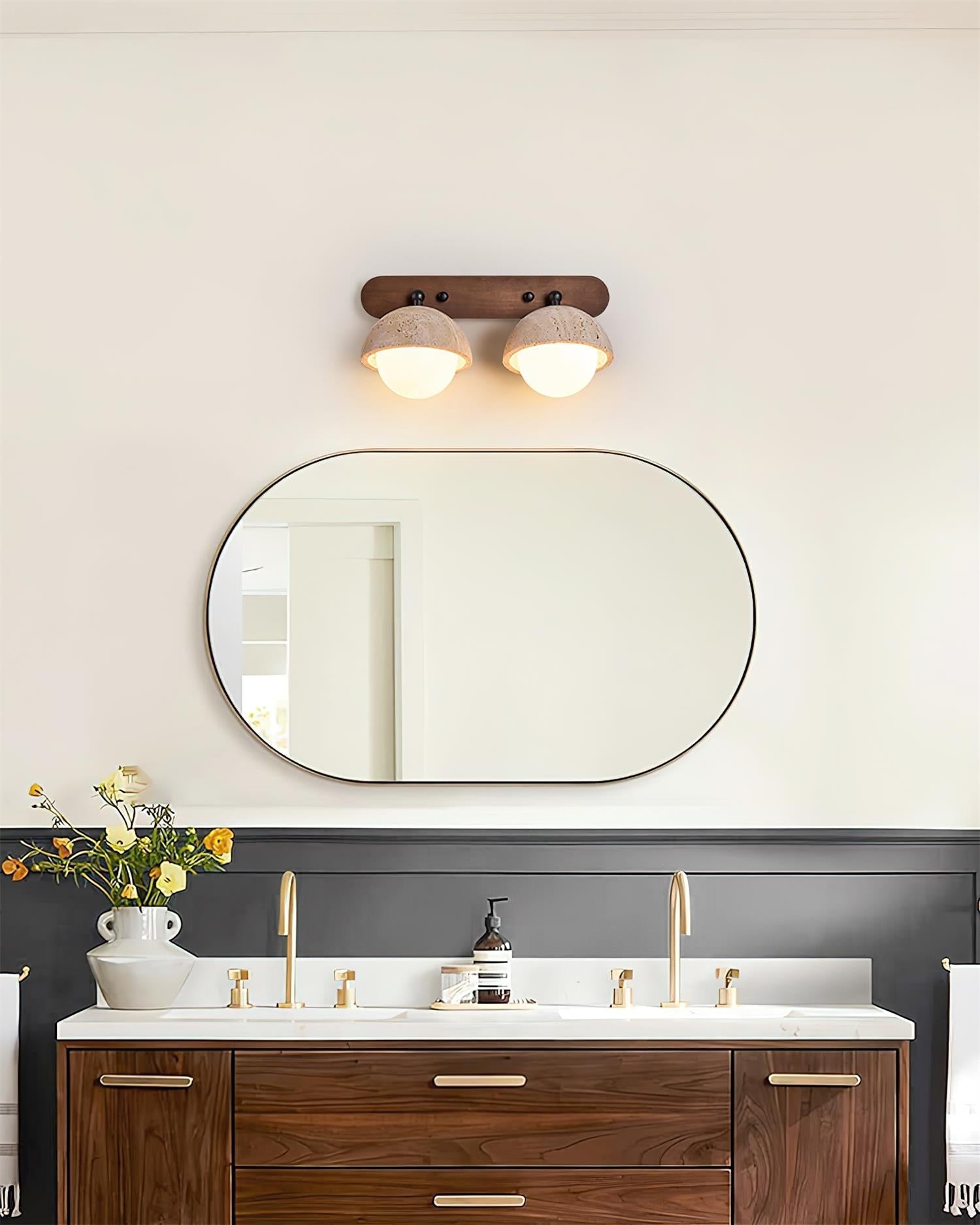 Gavilo Travertine Double Wall Lamp