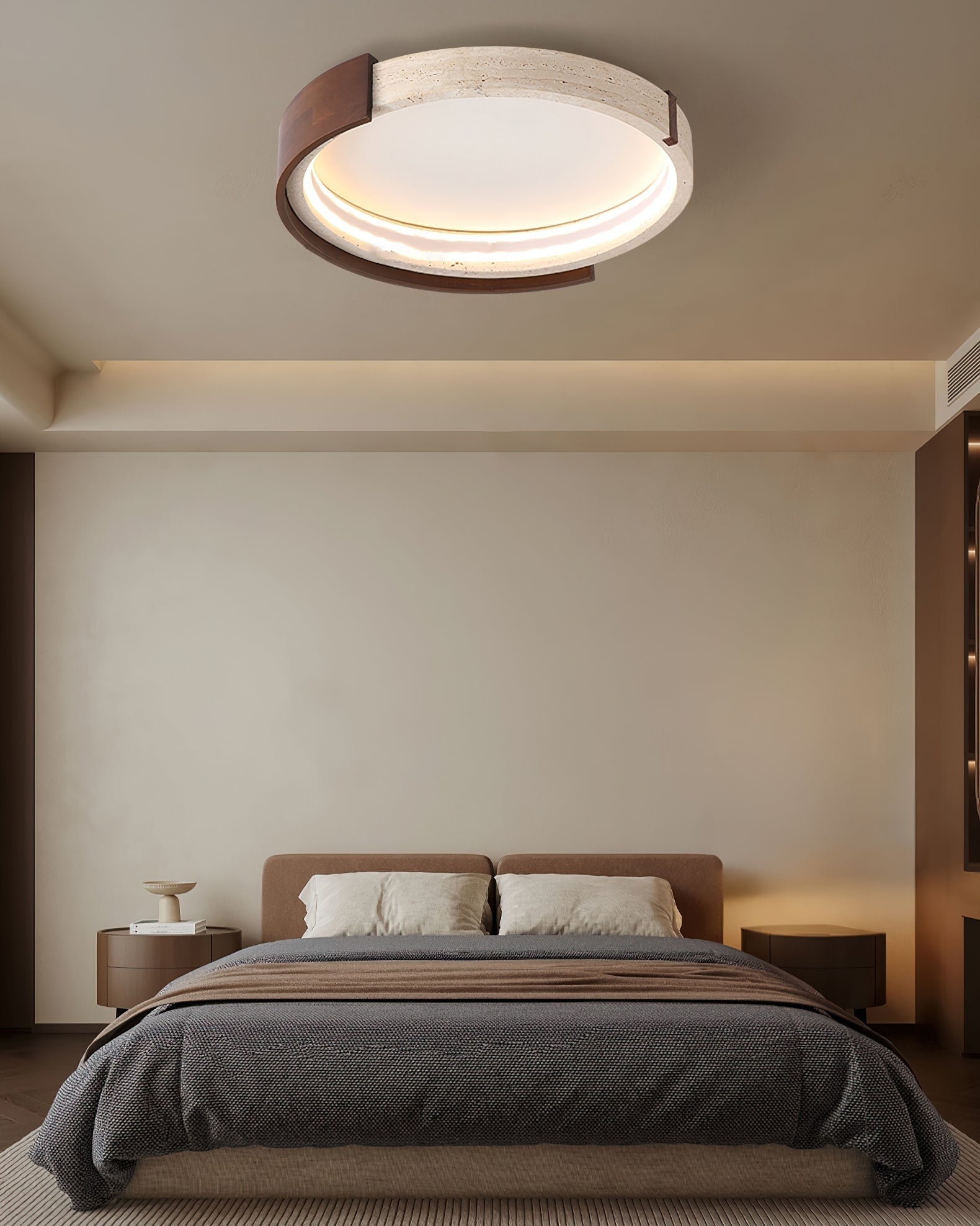 A view of the Zenova Ceiling Light from below.