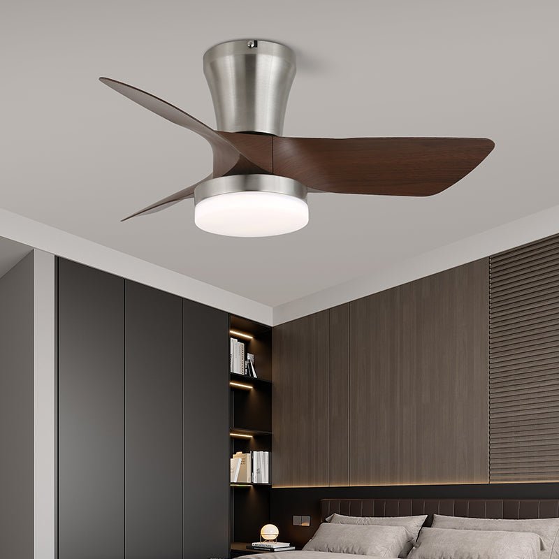 Pov Minimalist Wood Ceiling Fan Light-Neutral Decor